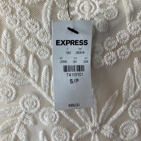 Express Embroidered Lace Overlay Dress, Size S - Picture 5 of 5